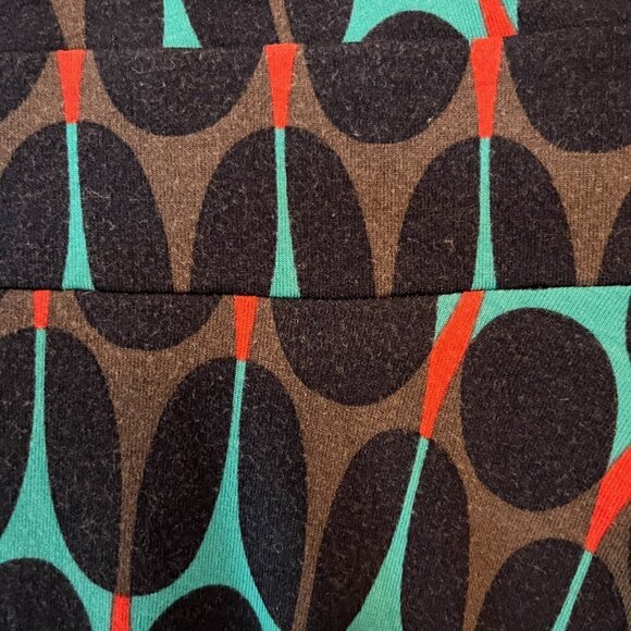 Boden Highgate knit dress 4L long tall blue red grey print - Picture 6 of 10